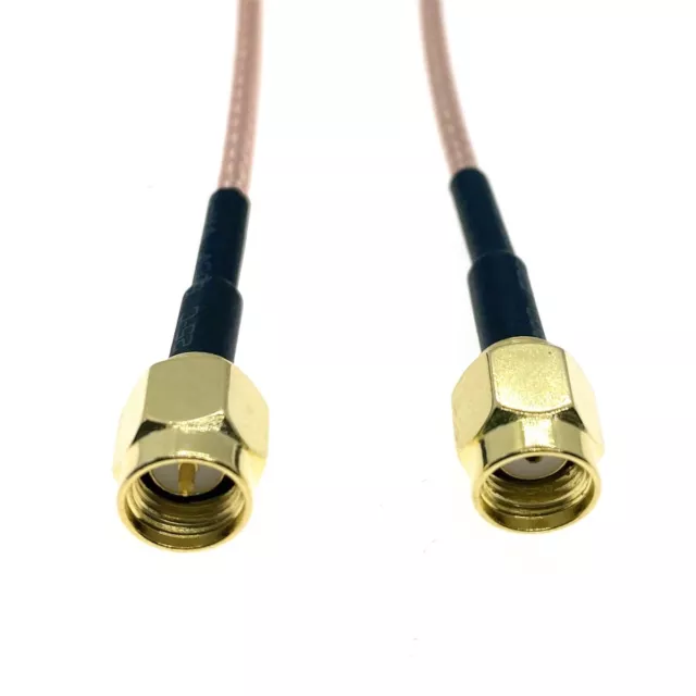 SMA male plug to RP-SMA male plug RF Pigtail Jump coax Connector Cable RG316 lot