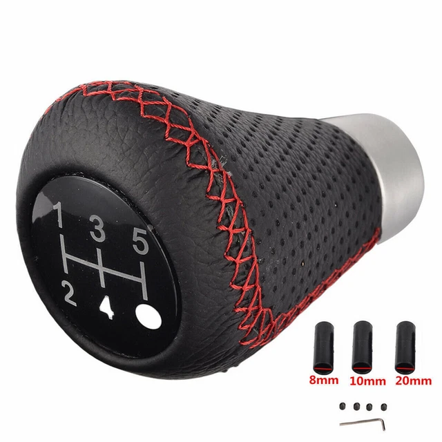 Manopole Cambio In Similpelle BIANCHE Per Bici Ibride E Cruiser (3/7 Velocità, 22.2 Mm)