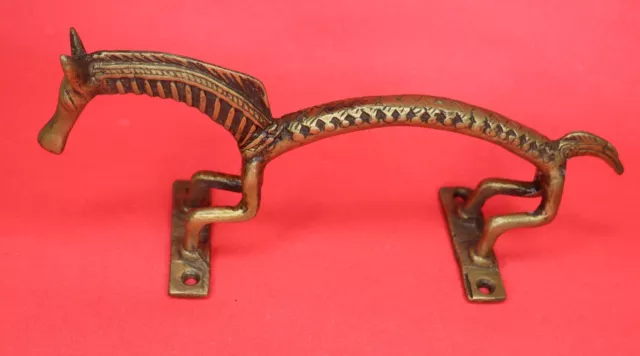 Horse Shape Antique Style Handmade Brass Door Pull Handle Knob Home Décor BA2215