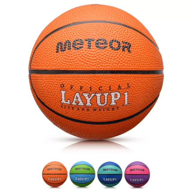 Basketball Kinder Frauen Jugend Größe #1 indoor outdoor Spielball LAYUP meteor