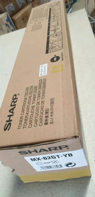 Genuine Sharp MX62GT YB  Yellow Toner Cartridge ,  Sharp MX-6240N, MX-7040N 3