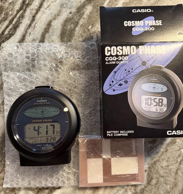 RARE VINTAGE CASIO Cosmo Phase CGQ-300 alarm clock Japan 1985