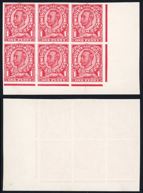 1d Downey in Carmine (trial a) John Dickenson Extra Super Fine Paper NO CONTROL