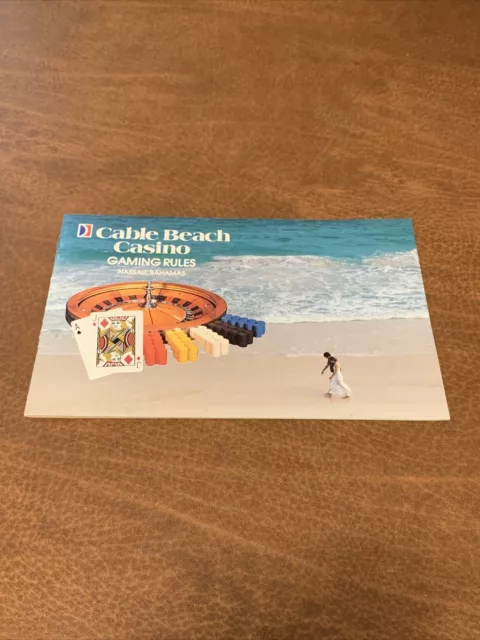 Rare - Cable Beach Casino Gaming Rules Booklet Nassau Bahamas