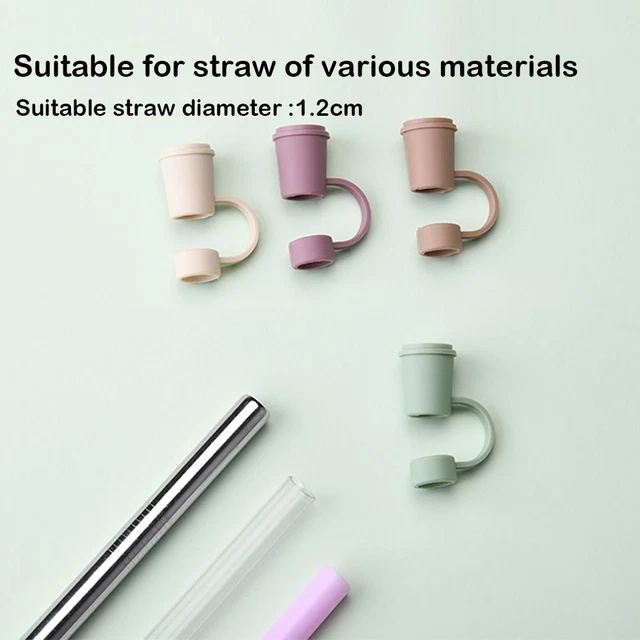 Cup Accessories Drinking Dust Cap Cartoon Plugs Cover Silicone Straw Plug