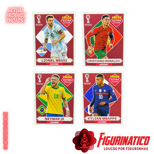 Messi Ronaldo Mbappé Neymar Vinícius 2022 Panini