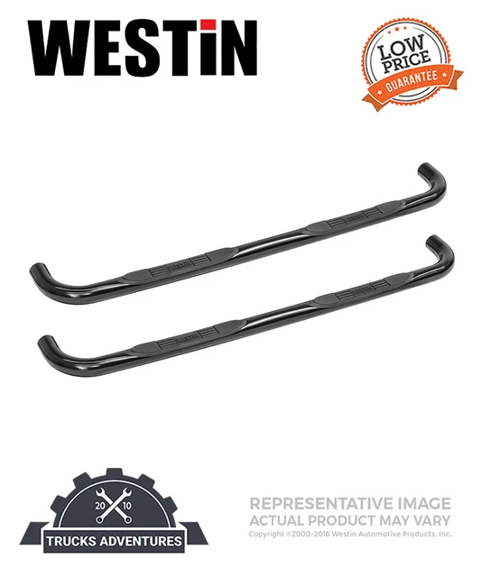 Westin 23-1435 E-Series 3 Round Nerf Step Bars Fits F-150 F-150 Heritage F-250