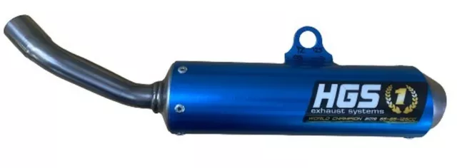 HGS Exhaust Auspuff für Yamaha YZ125 2005-2021 blau 275mm