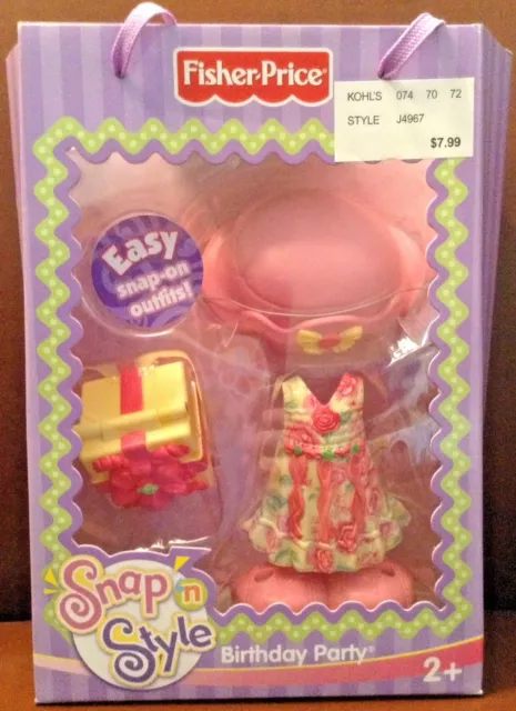 Fisher Price Snap N' Style Birthday Party Rare Floral Dress - NIB