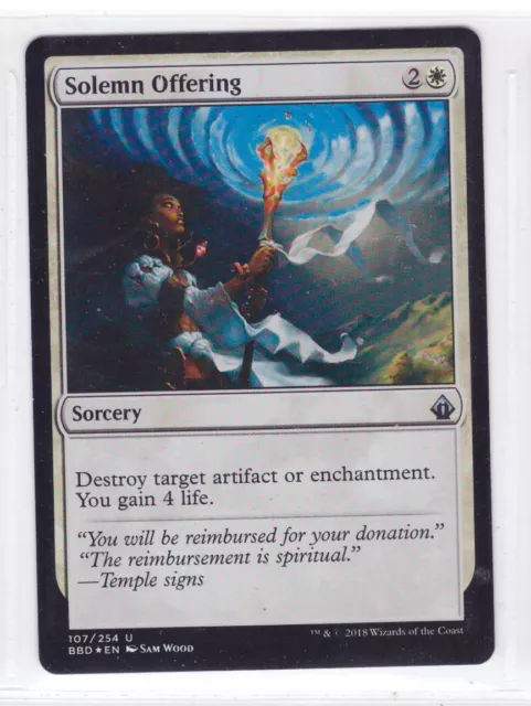 Magic Solemn Offering- Offerta Solenne 107/254 Battlebond NC FOIL