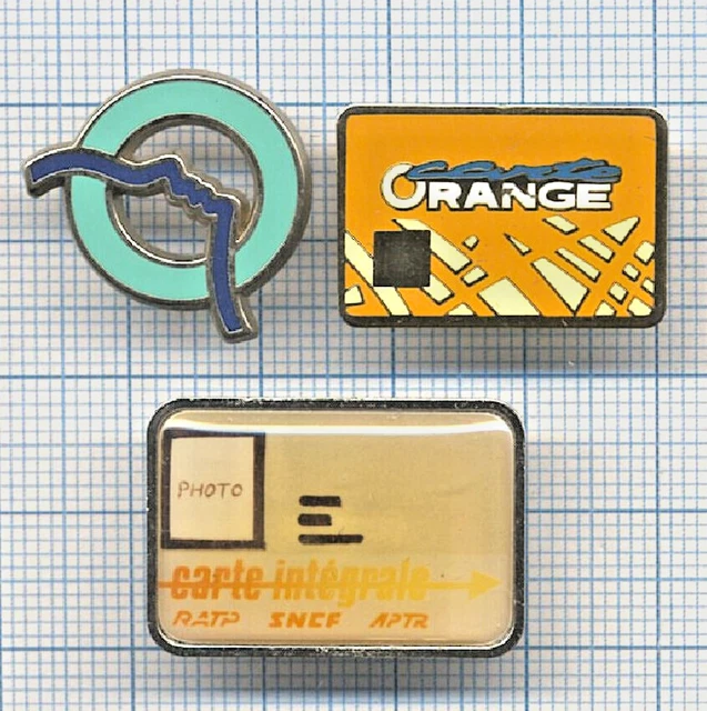 LOT PIN'S RATP logo Cartes Orange intégrale / PARIS métro RER bus ...