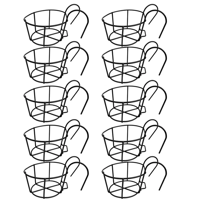 10 Stück Metalldraht Kleiderstange Blumentopf Halter Racks Terrasse Balkon