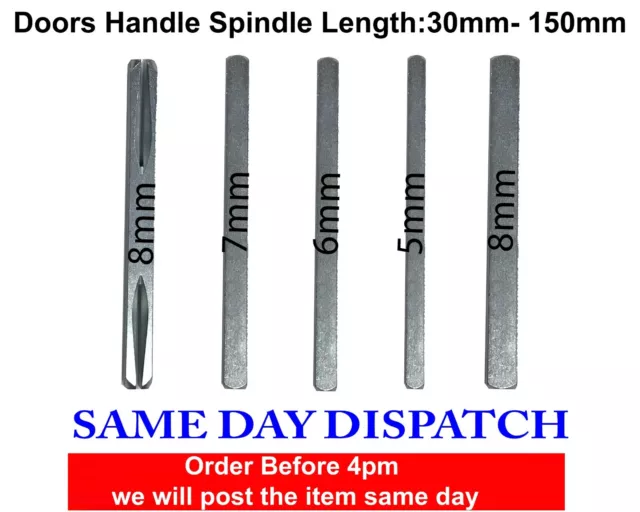 SPLIT Spindle Door Handles UPVC Door WINDOW Handle Steel BAR 5mm 6mm 7mm 8mm