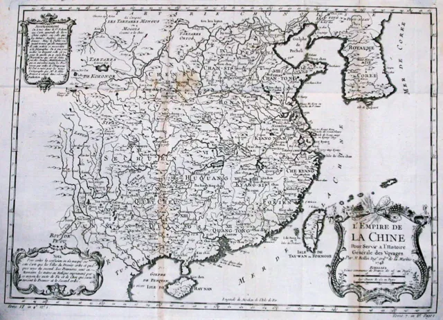 Antique map, Bellin, L'Empire de la Chine