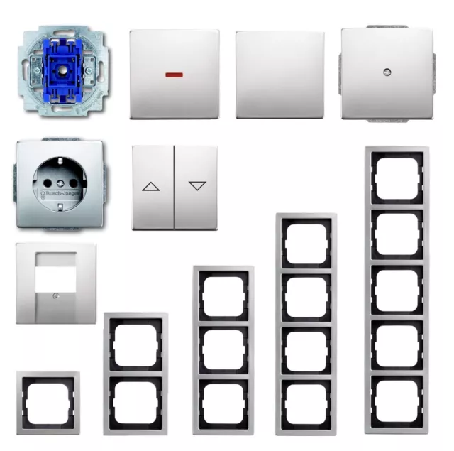 BUSCH-JAEGER Schalterprogramm pur edelstahl 866 "selbst zusammenstellen"