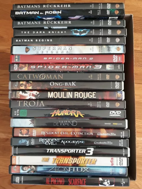 DVD Sammlung Konvolut 40 Stück Batman Superman Spiderman