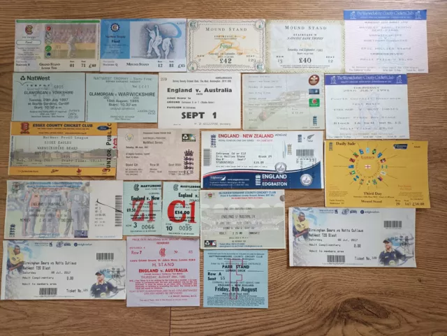 Used Cricket Tickets 1971 - 2017