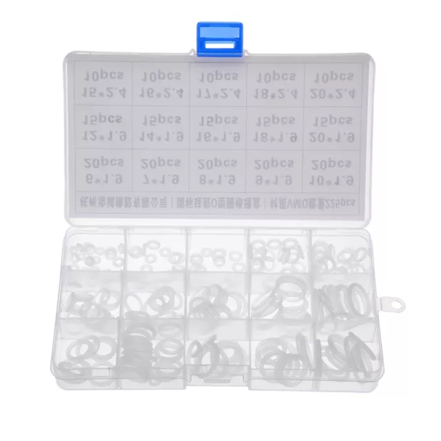 Silicone Kit O-Ring 225pz metrica anelli tenuta assortimento impostare bianco