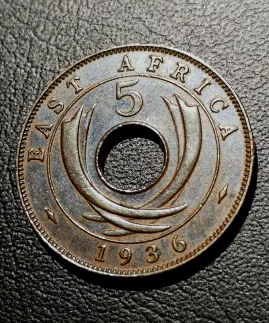 1936 East Africa 5 Cents coin - KM# 23 - PROOF - EXT RARE - #JA54