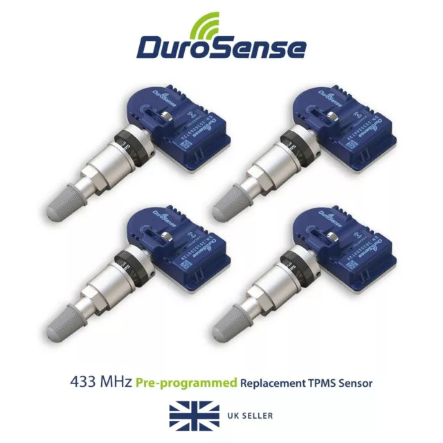 Pack of 4 DuroSense TPMS Tyre Pressure Sensor PRECODED for Toyota DS052TOY-4