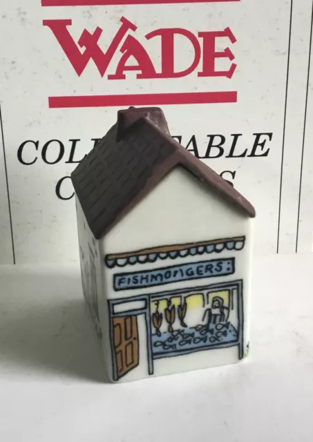 Wade Porcelain Whimsey On the Why Rare #34 Fishmonger's Shop Mini Figurine 1987