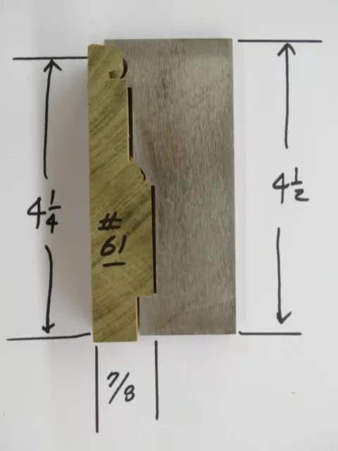 Shaper / Molder Custom Corrugated Back / CB Knives For 7/8" x 4 1/4" Casing