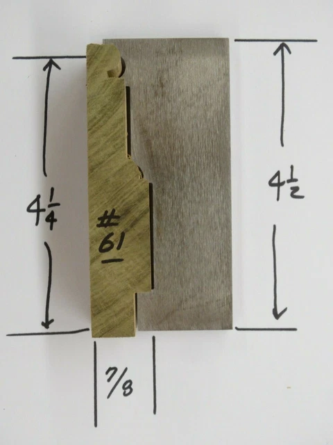 Shaper / Molder Custom Corrugated Back / CB Knives For 7/8" x 4 1/4" Casing