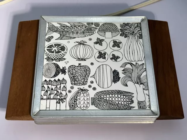 Georges Briard Mushroom &  Veggie Garden Design Food Warmer Tray VTG Groovy MCM