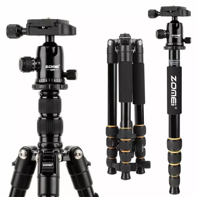 ZOMEI Q666 Portable Professional Tripod&Ball Head Travel for Canon DSLR Camera