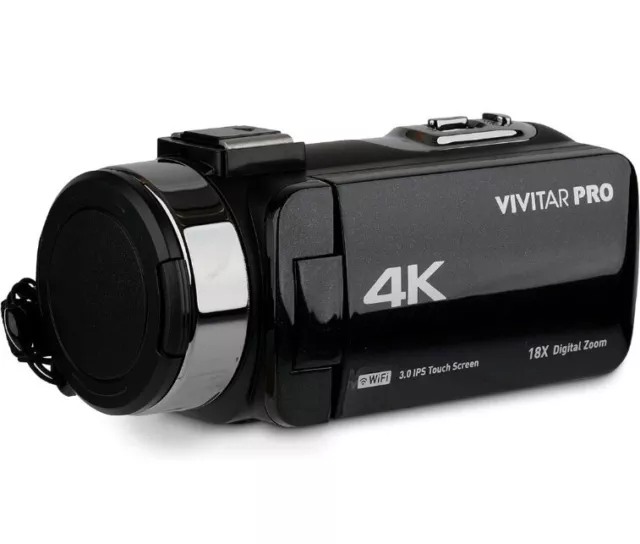 Vivitar 4K Video Camera, Wi-Fi Ultra HD Camcorder with 18x Digital Zoom, 3” IPS