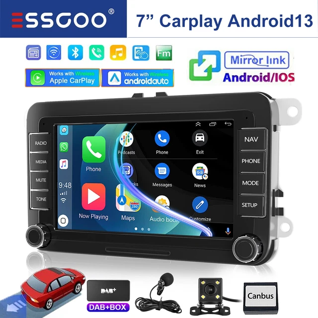 Android 116 ANDROID 13 AUTORADIO DAB+ Carplay GPS NAVI Kam Für VW GOLF 5 6 Passat ...