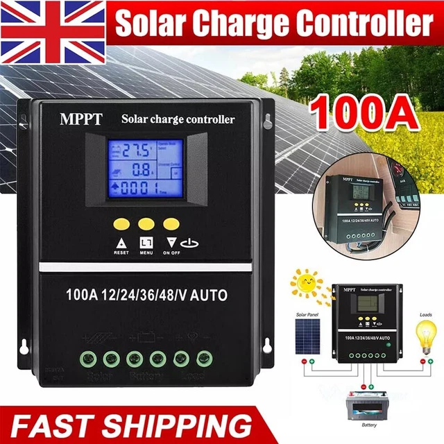 MPPT 100A SOLAR Panel Regulator Battery Charge Controller 12V/24V/36V ...