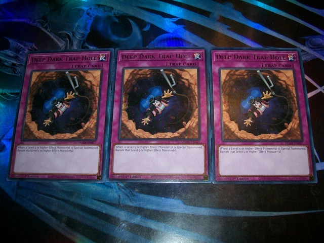 3x Deep Dark Trap Hole 1st Edition Rare MAZE-EN067 Yu-Gi-Oh!