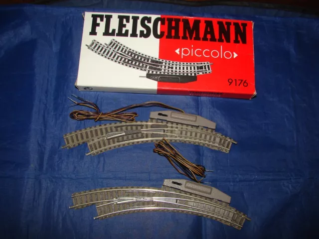 Fleischmann N 2 Aiguillages Electriques Enroule Gauche 9176 Train Boite