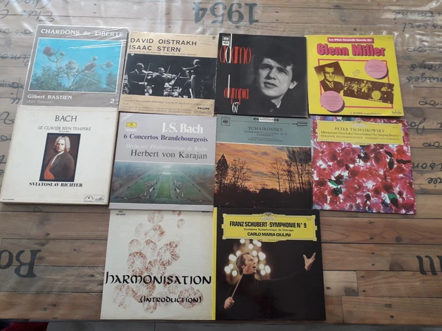 Gros lot de 50 vinyles variétés, classiques divers LP 33t 33 tours