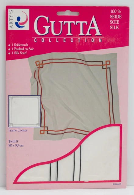 Seidentuch, ARTY'S Gutta Collection, ""Frame Corner"" 90x90cm, sarga 8