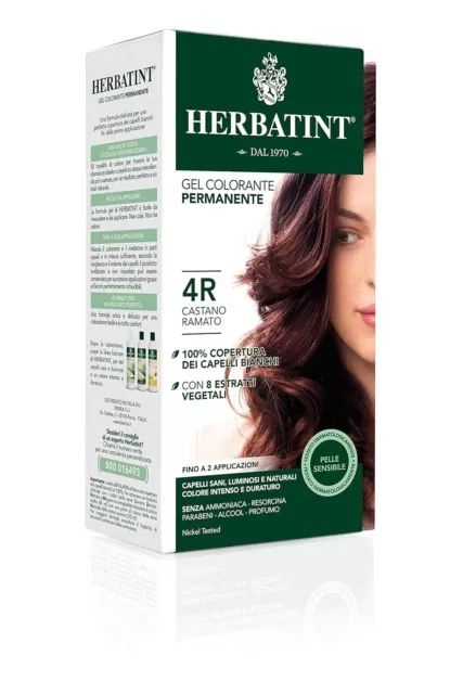 HERBATINT PERMANENT HAARFARBE 4R  Castano Ramato, pflanzliche Haarfarbe 150ml