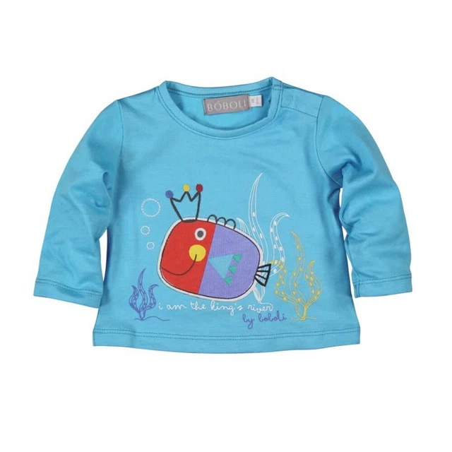Langarmliges Bambino Camicia Turchese per Ragazzi Di Boboli Tgl 56 62 68 74 80