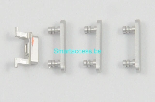 Set De 4 Boutons ( Power, Volume +, Volume -, Vibreur) Pour Iphone7 Argent