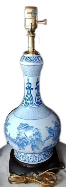 Maitland Smith•Vintage•Chinoiserie Table Lamp•Oriental•Hand Crafted•Porcelain