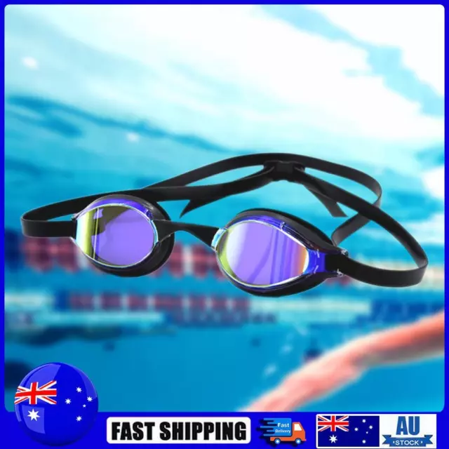 Sealed Swim Glasses Silicone Unisex Swim Goggles for Water Sports (Black)