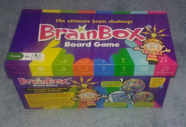BRAINBOX BOARD GAME kids family The ultimate Brain Challenge trivia 8 ...