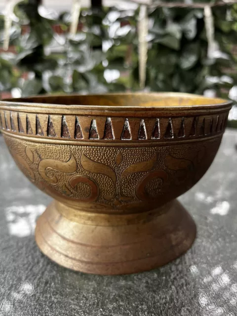 Antique Islamic /Indi Brass bowl