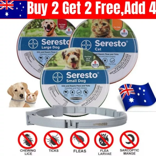 Adjustable Anti Flea And Tick Collar 8 Month Protection Large Small Dogs Cat AU