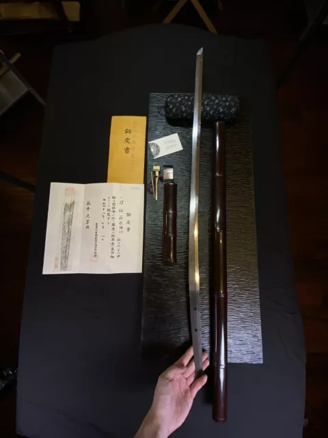 Wazamono Hitatsura Katana in Shikomi Koshirae, , signed Kuniyuki, NBTHk white