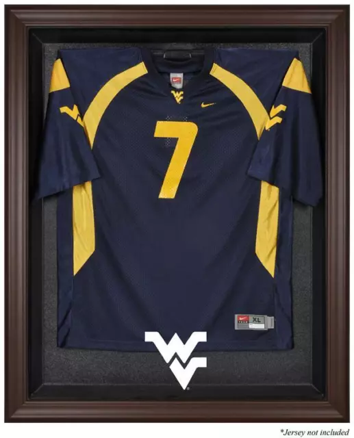 West Virginia Mountaineers Brown Framed Logo Jersey Display Case