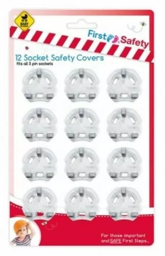 12 Baby Safety Plug Socket Covers Set Child Proof Guard Electric Protectors Kids