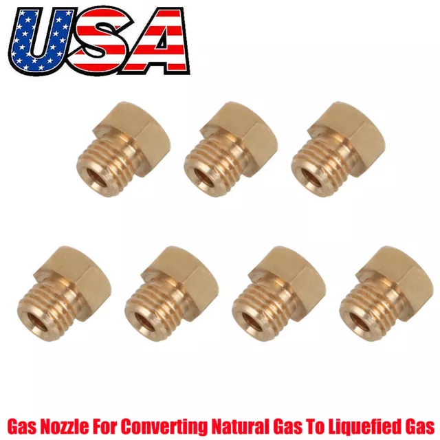 NG NATURAL GAS or LPG PROPANE GRILL ORIFICES Nozzle Brass Gas Conversion Kit