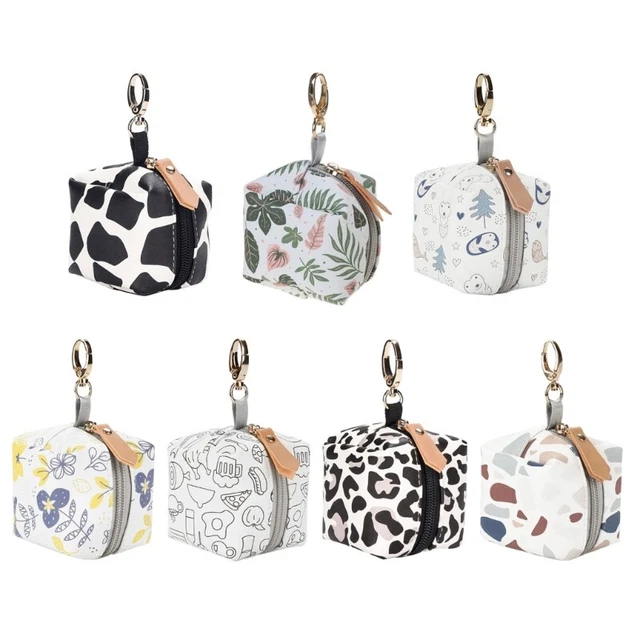 Pacifier Holder with Clip Pacifier Case Bag Holds 2 Pacifiers for Outdoor Travel