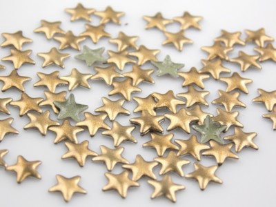 BORCHIE borchia tondo 9mm 20pz Oro antico bronzo marrone hotfix termoadesive 